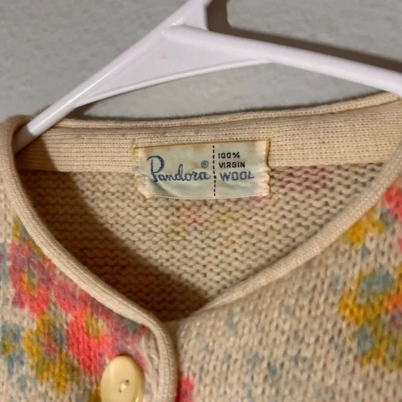 Vintage flowered sweater - Picture 3 of 4